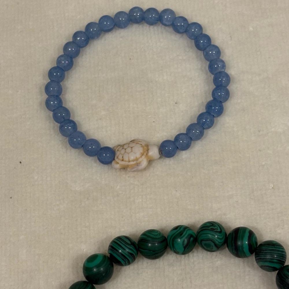 Four Bead/Stone Stretch Bracelets - image 3